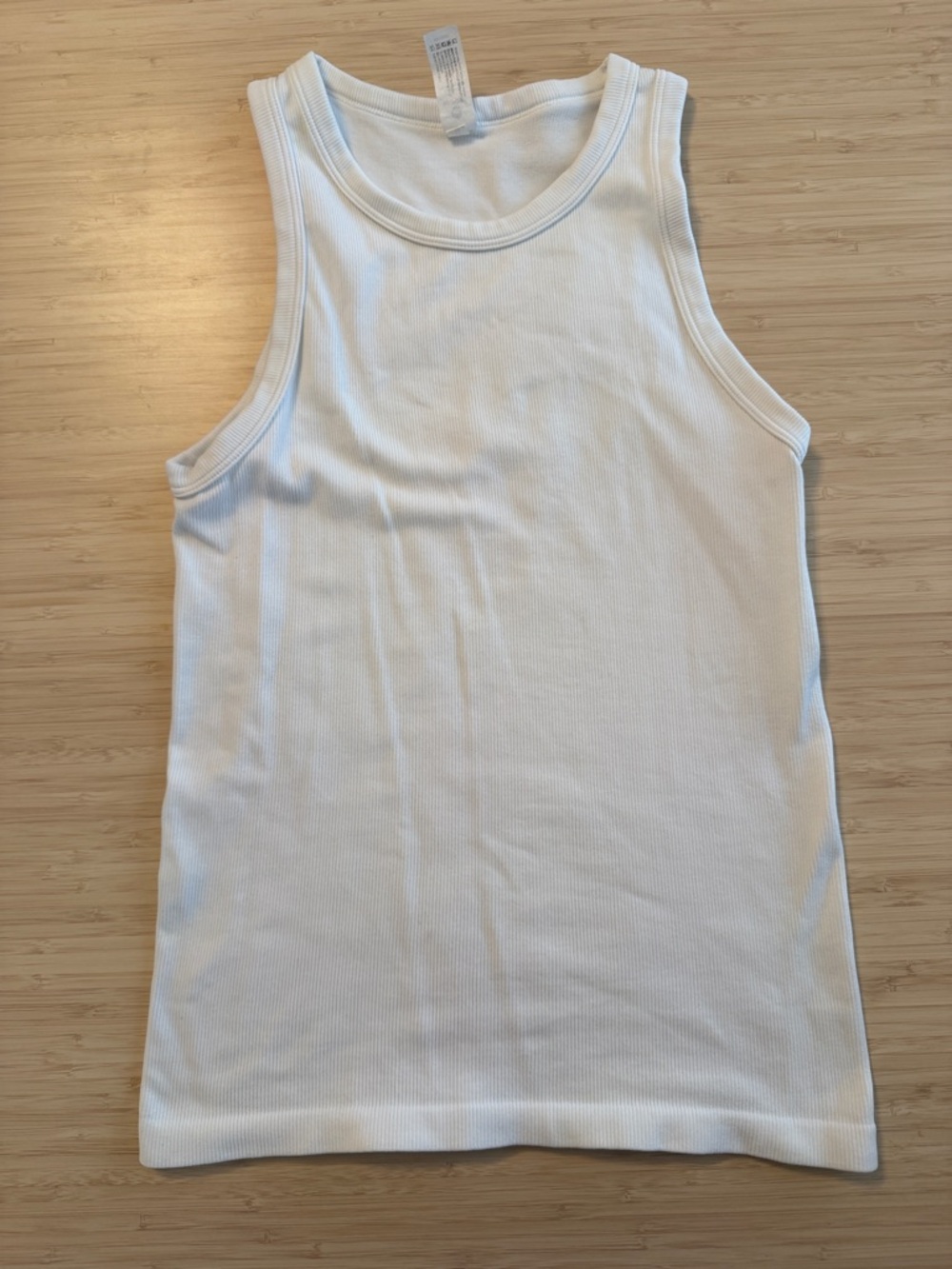90 Degree By Reflex White Ribbed Tank Top